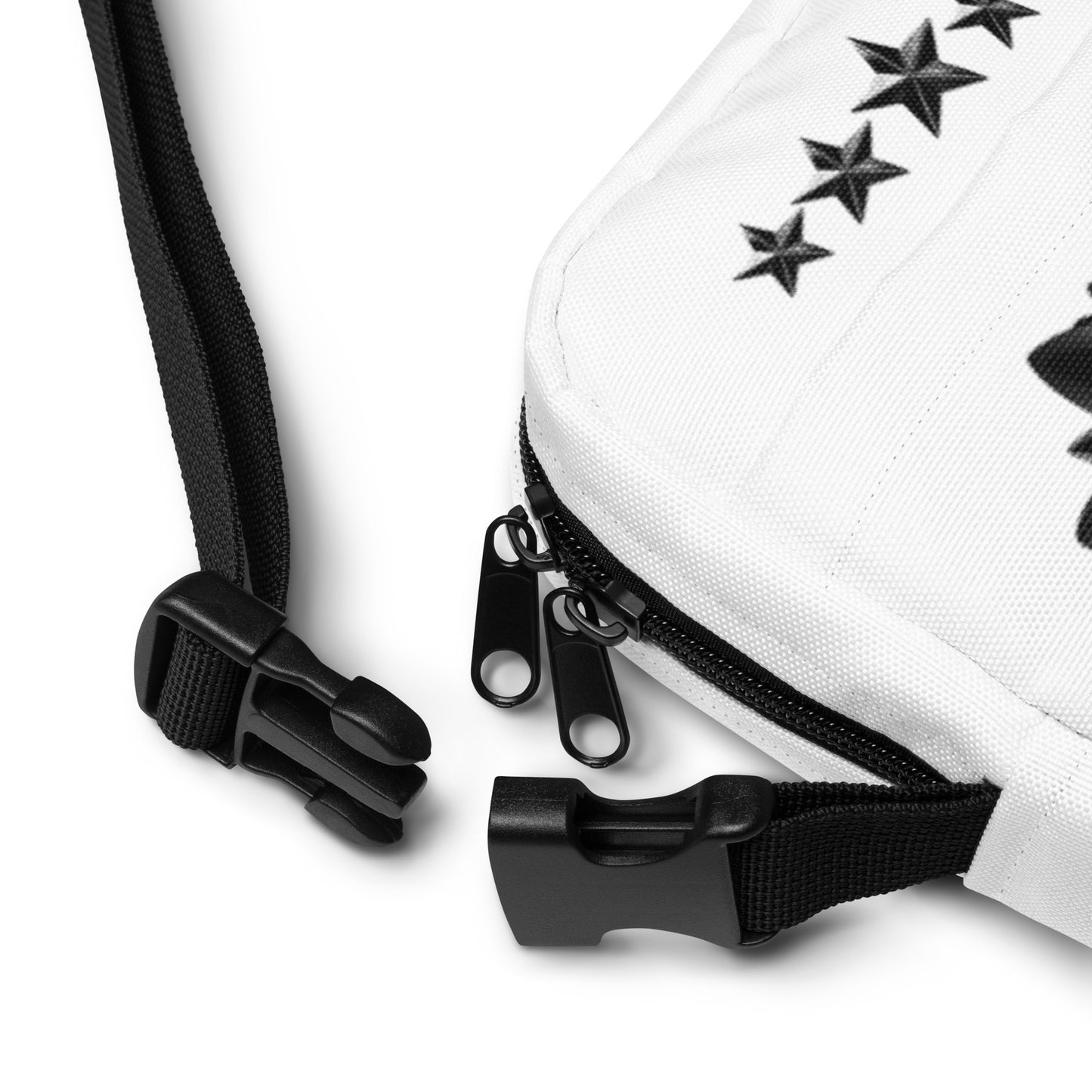 Monochrome Bloom crossbody bag
