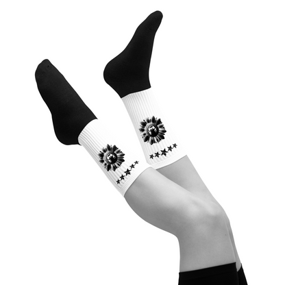 Monochrome Bloom Socks